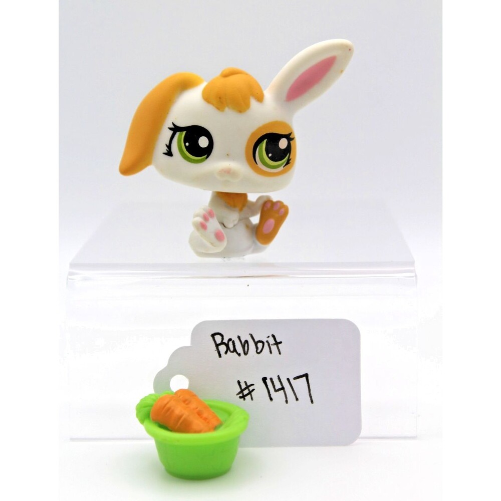 Littlest Pet Shop LPS #1417 Rabbit Bunny Authentic Hasbro Vintage G2